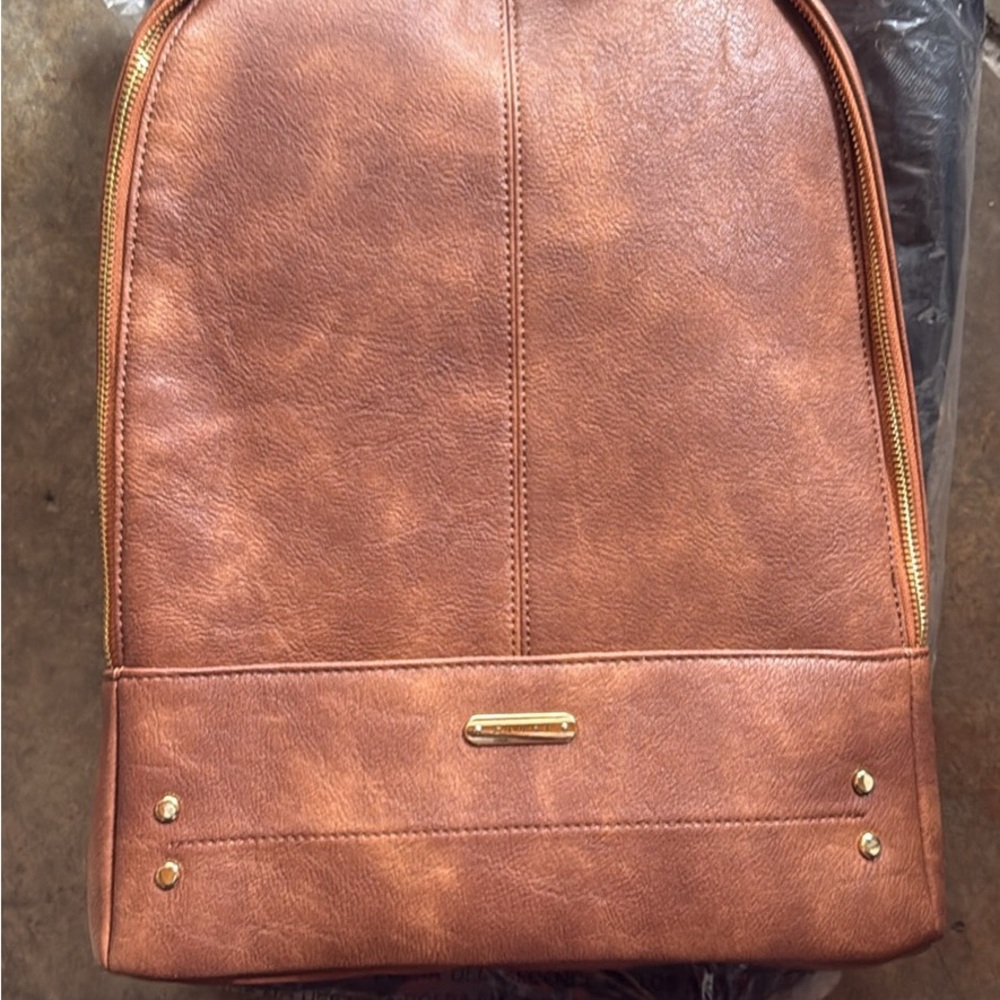 Brown Leather Backpack